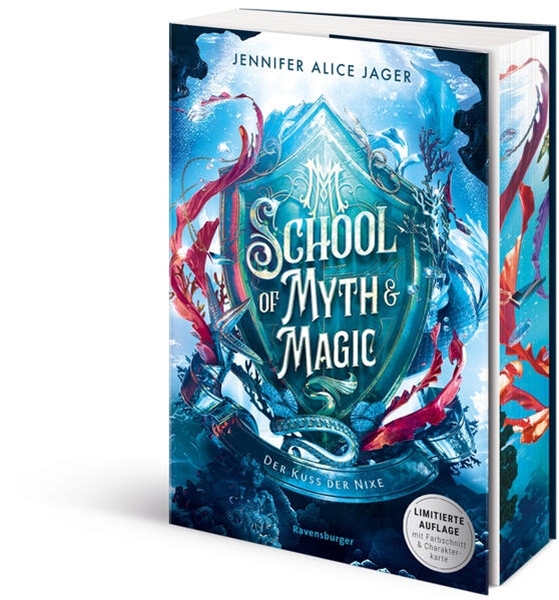 Bild von Jager, Jennifer Alice: School of Myth & Magic, Band 1: Der Kuss der Nixe (Limitierte Auflage mit Farbschnitt)